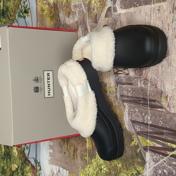 HUNTER play Sherpa insulated clogs size 8